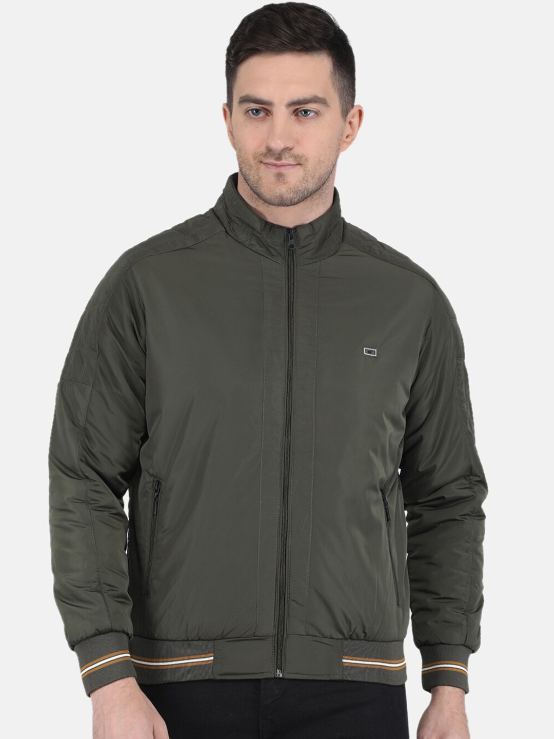 

Monte Carlo Men Bomber with Embroidered Jacket, Olive