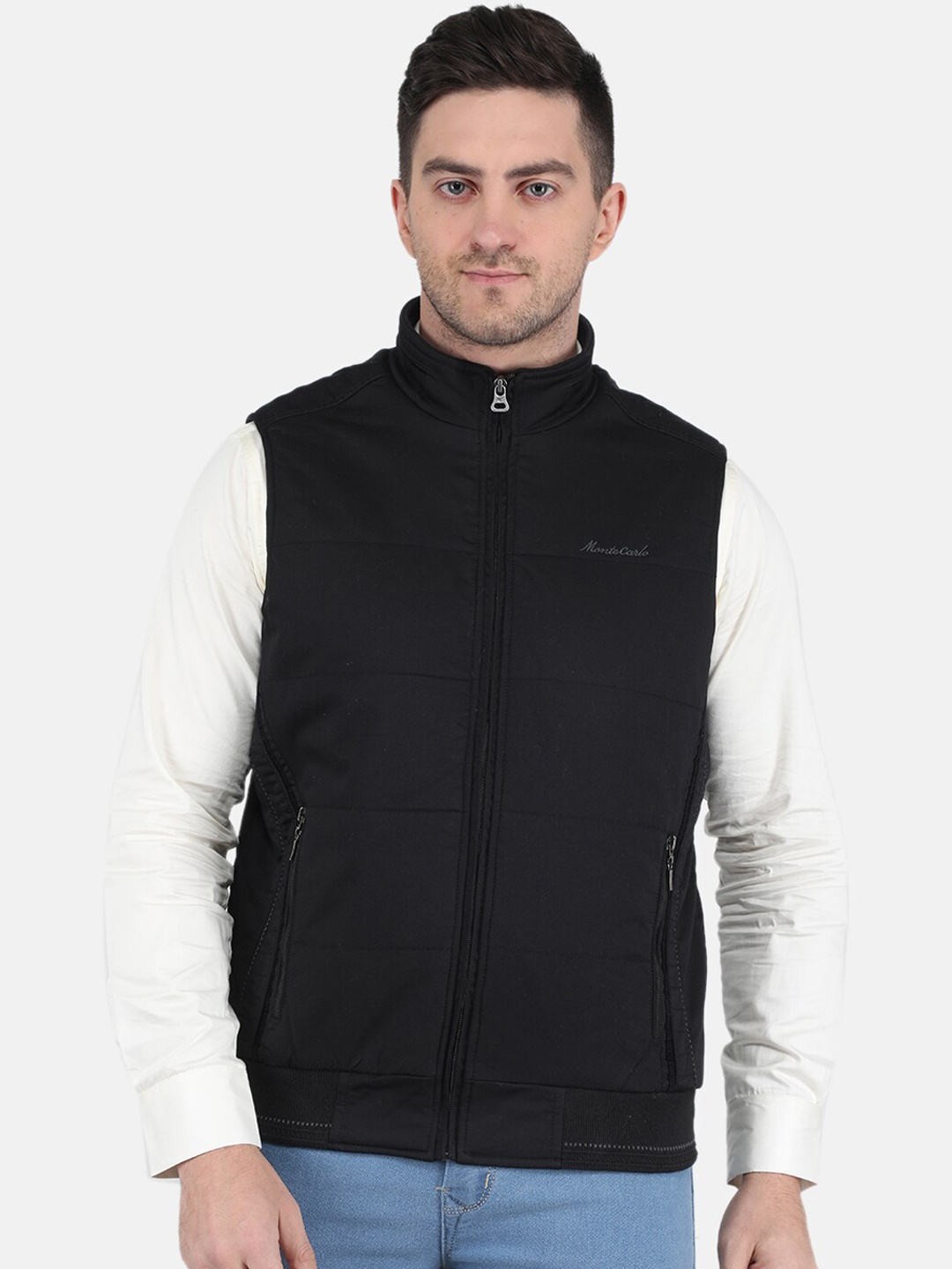 

Monte Carlo Men Solid Puffer Jacket, Black