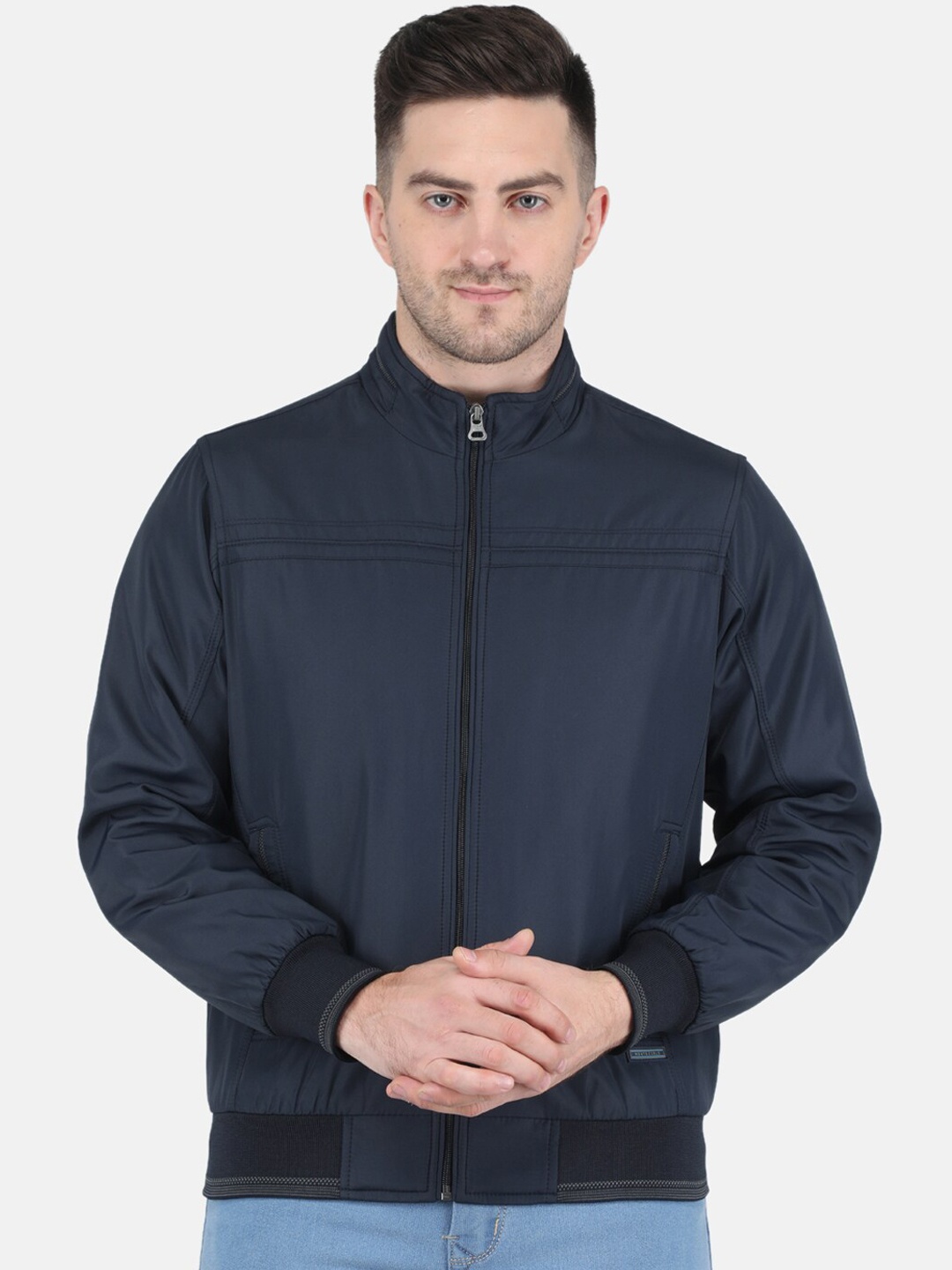 

Monte Carlo Men Solid Bomber Jacket, Navy blue
