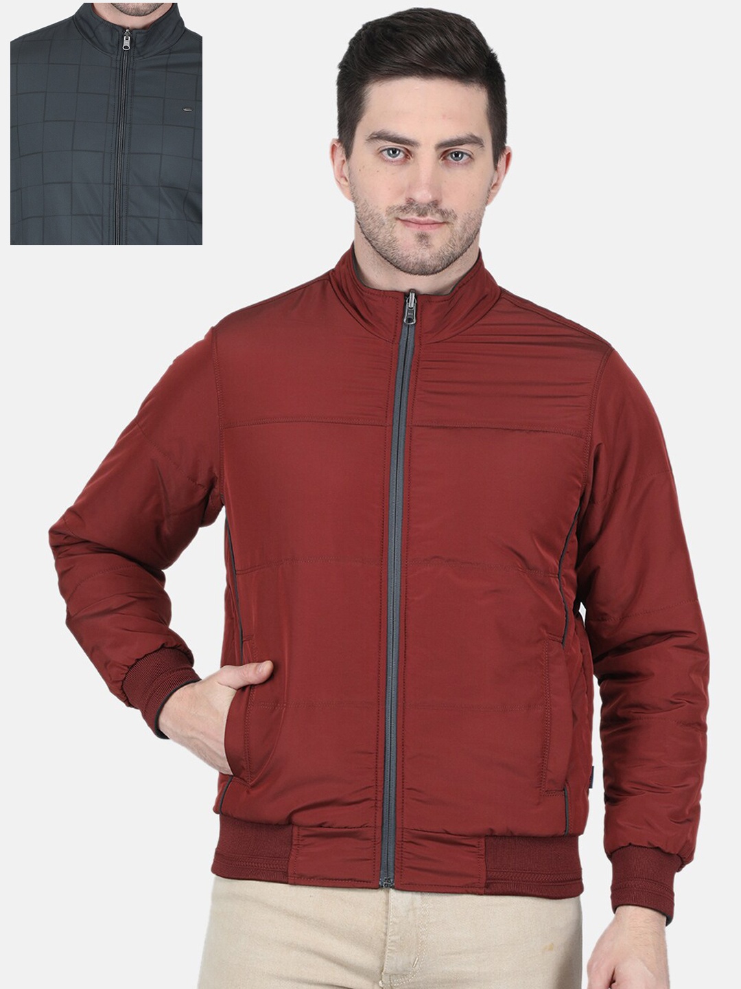 

Monte Carlo Men Reversible Bomber Jacket, Green