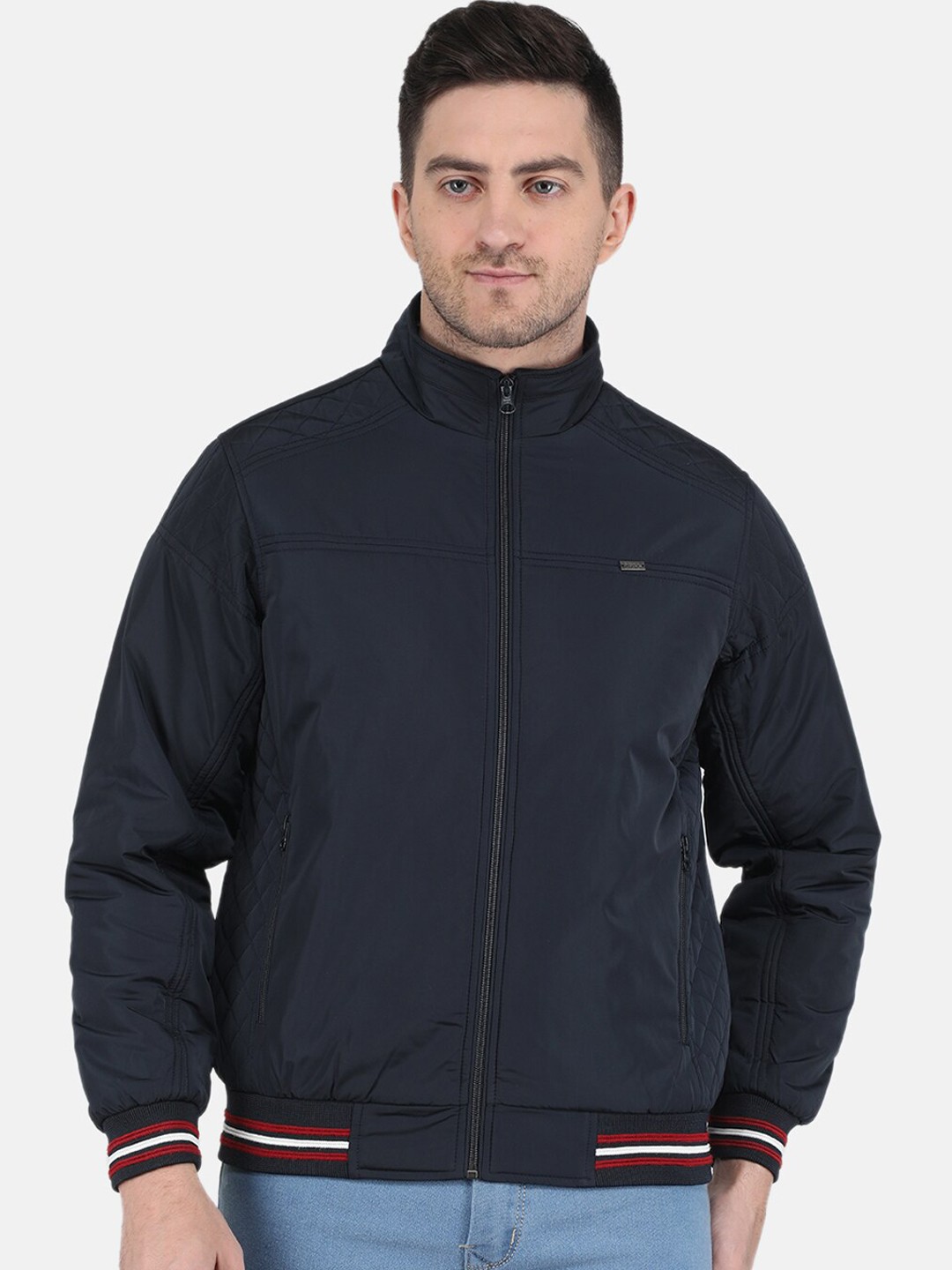 

Monte Carlo Men Solid Bomber Jacket, Navy blue
