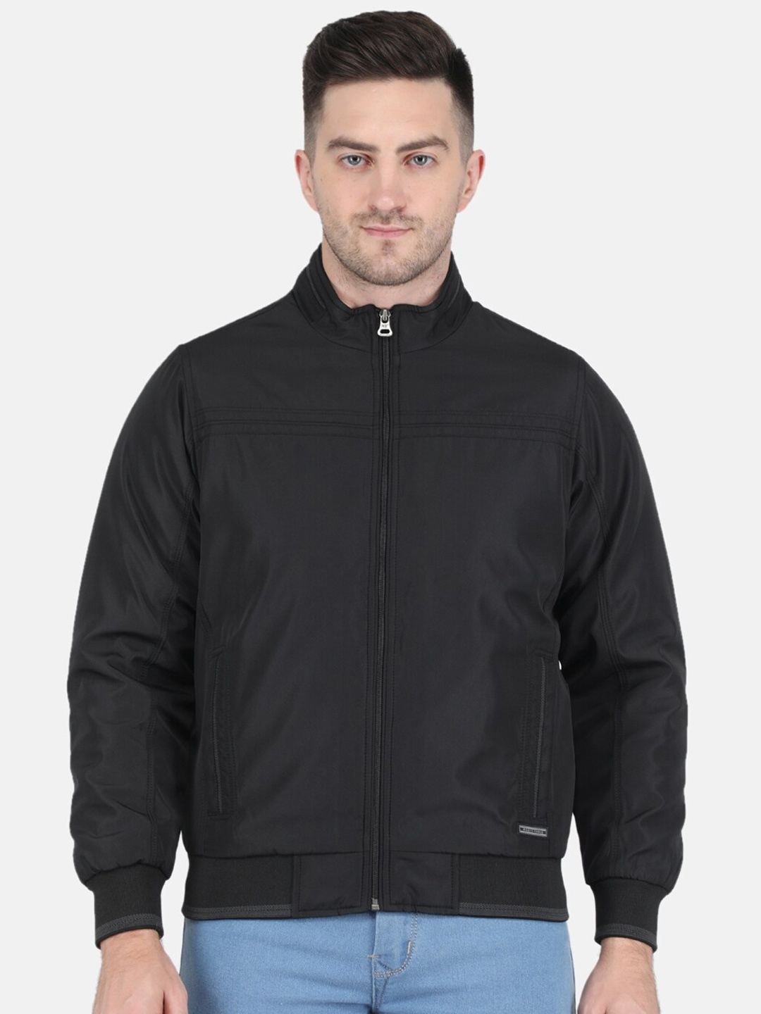 

Monte Carlo Men Solid Bomber Jacket, Black