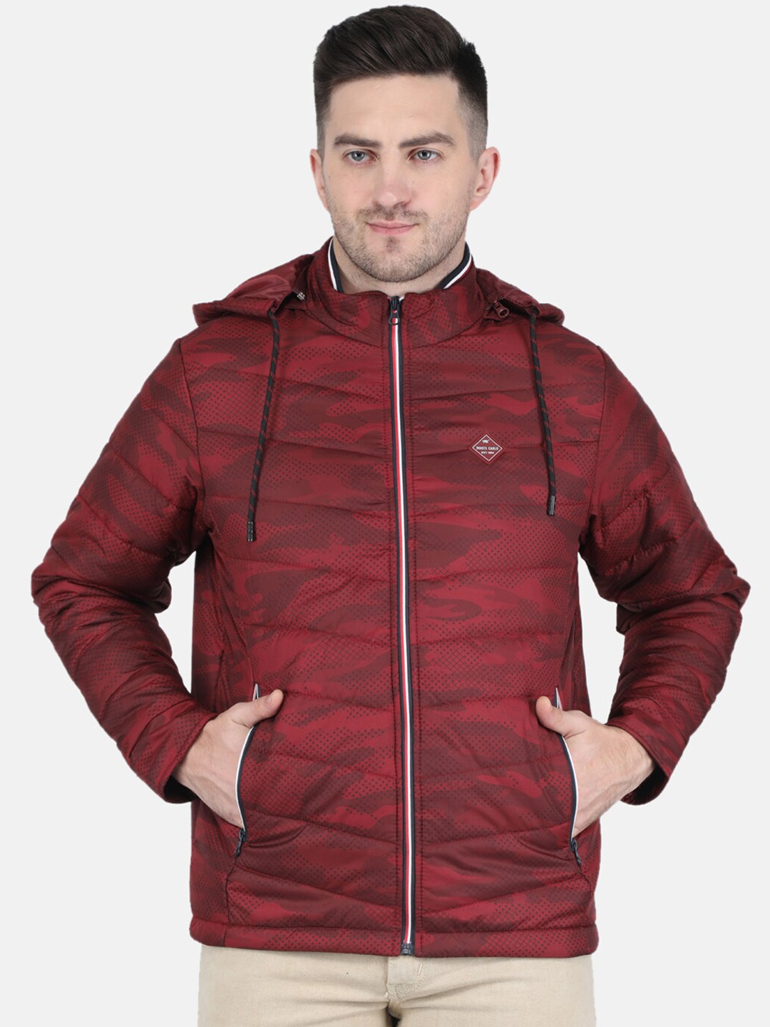 

Monte Carlo Men Camouflage Padded Jacket, Maroon