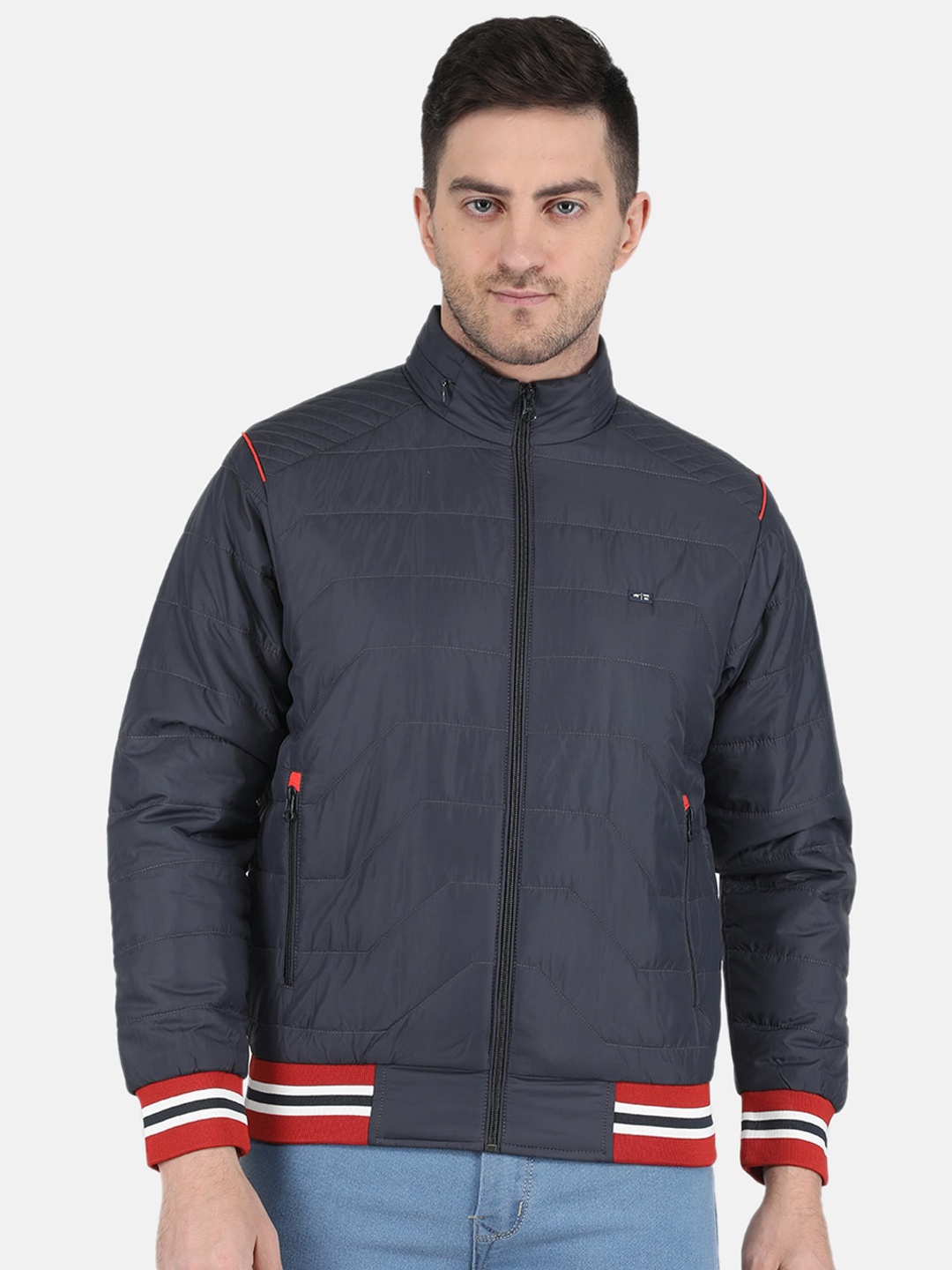 

Monte Carlo Men Colourblocked Puffer Jacket, Navy blue