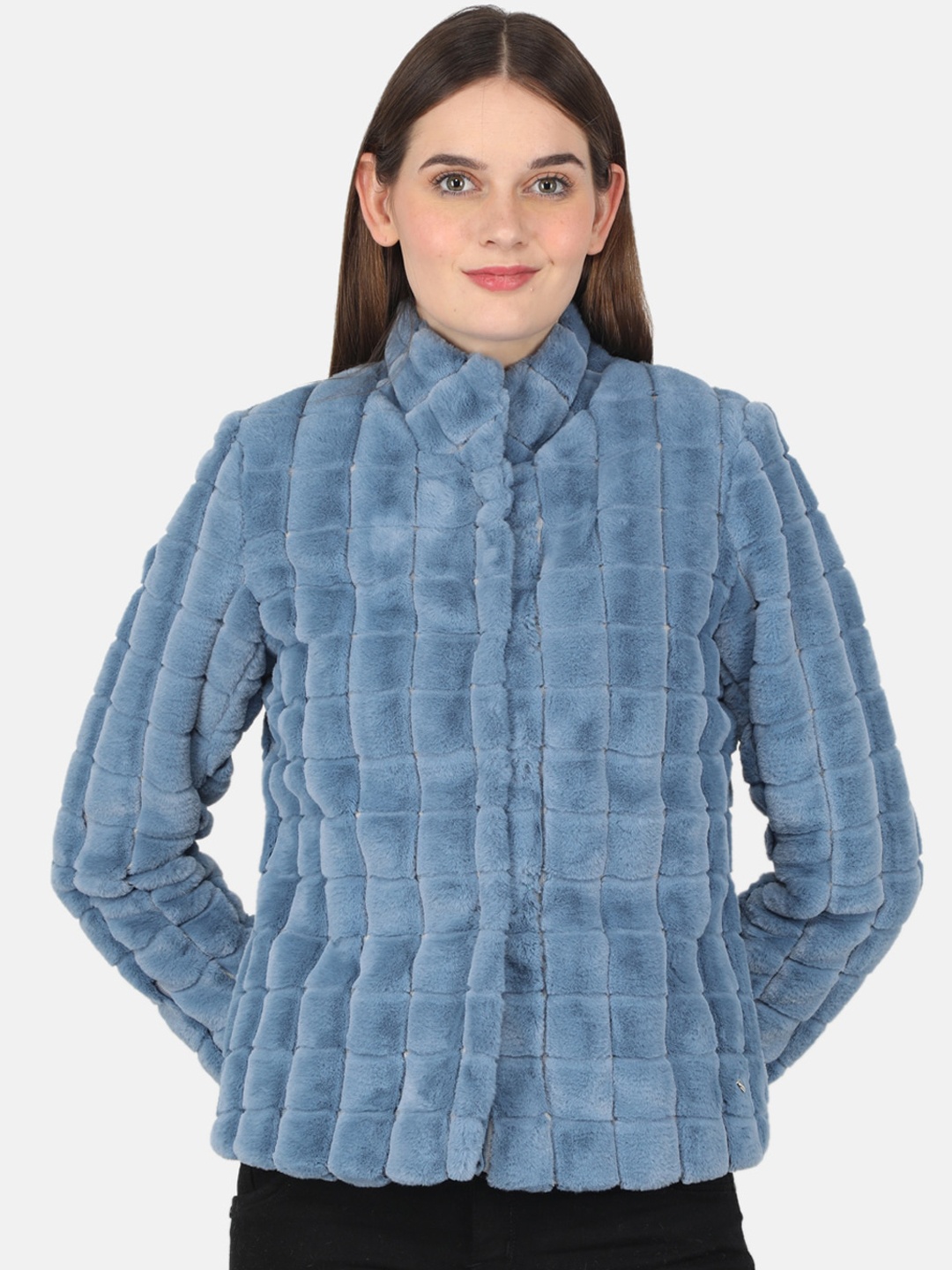 

Monte Carlo Women Checked Tailored Jacket, Blue