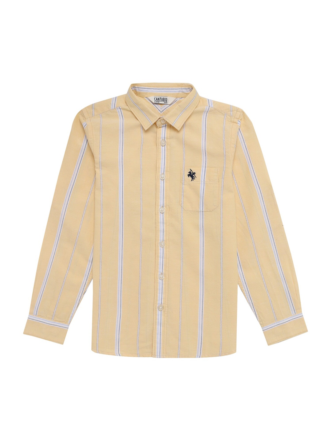 

Cantabil Boys Striped Cotton Casual Shirt, Yellow