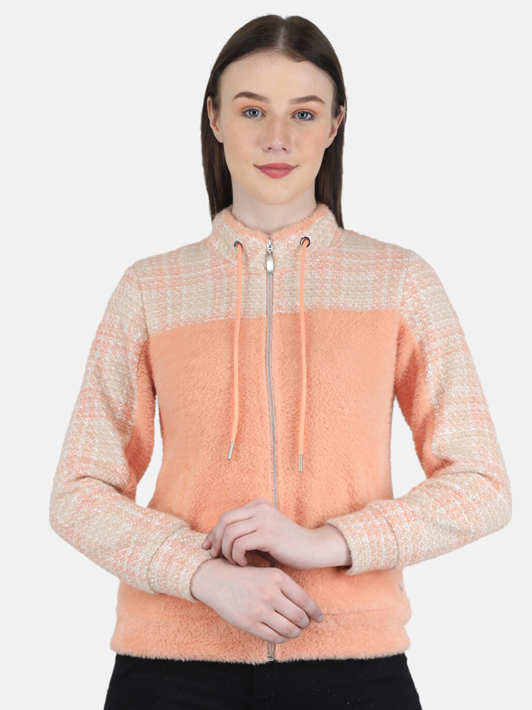

Monte Carlo Women Self Design Pullover Sweatshirt, Pink