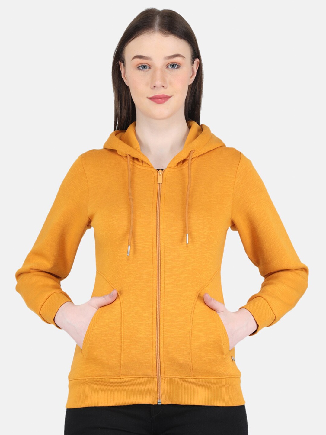 

Monte Carlo Women Hooded Cotton Sweatshirt, Mustard