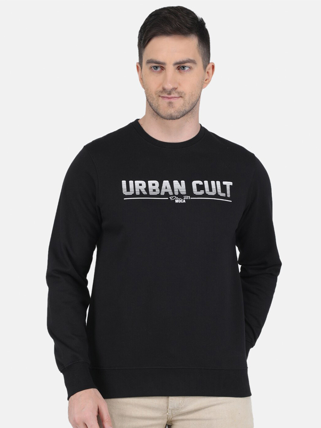 

Monte Carlo Men Black Cotton Printed Sweatshirt