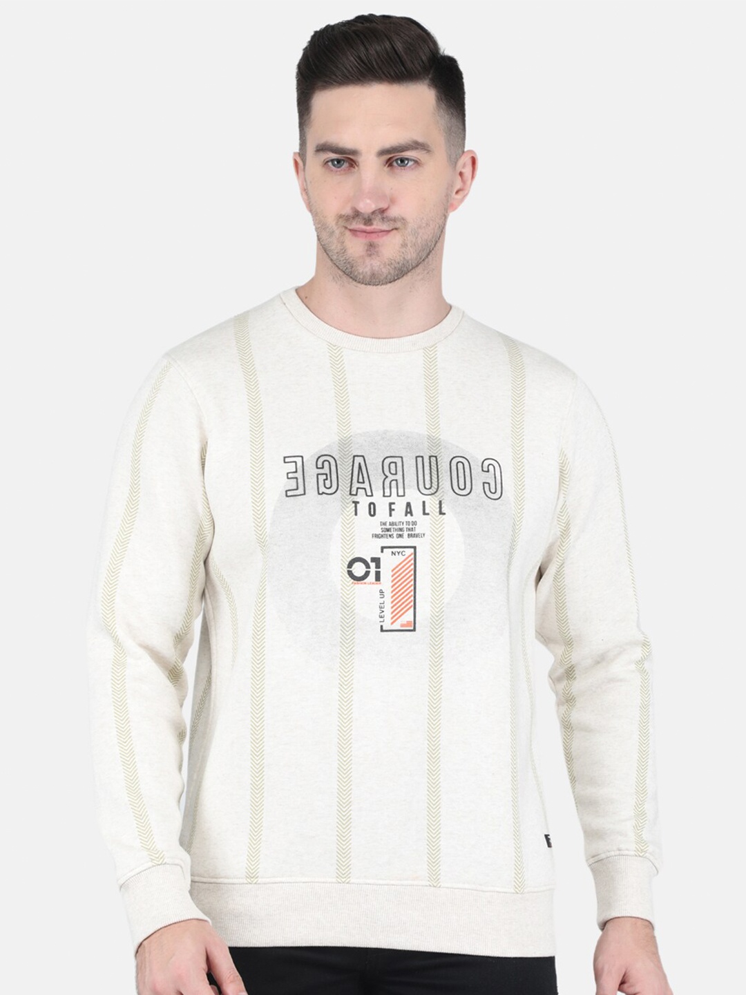 

Monte Carlo Men Printed Sweatshirt, Beige