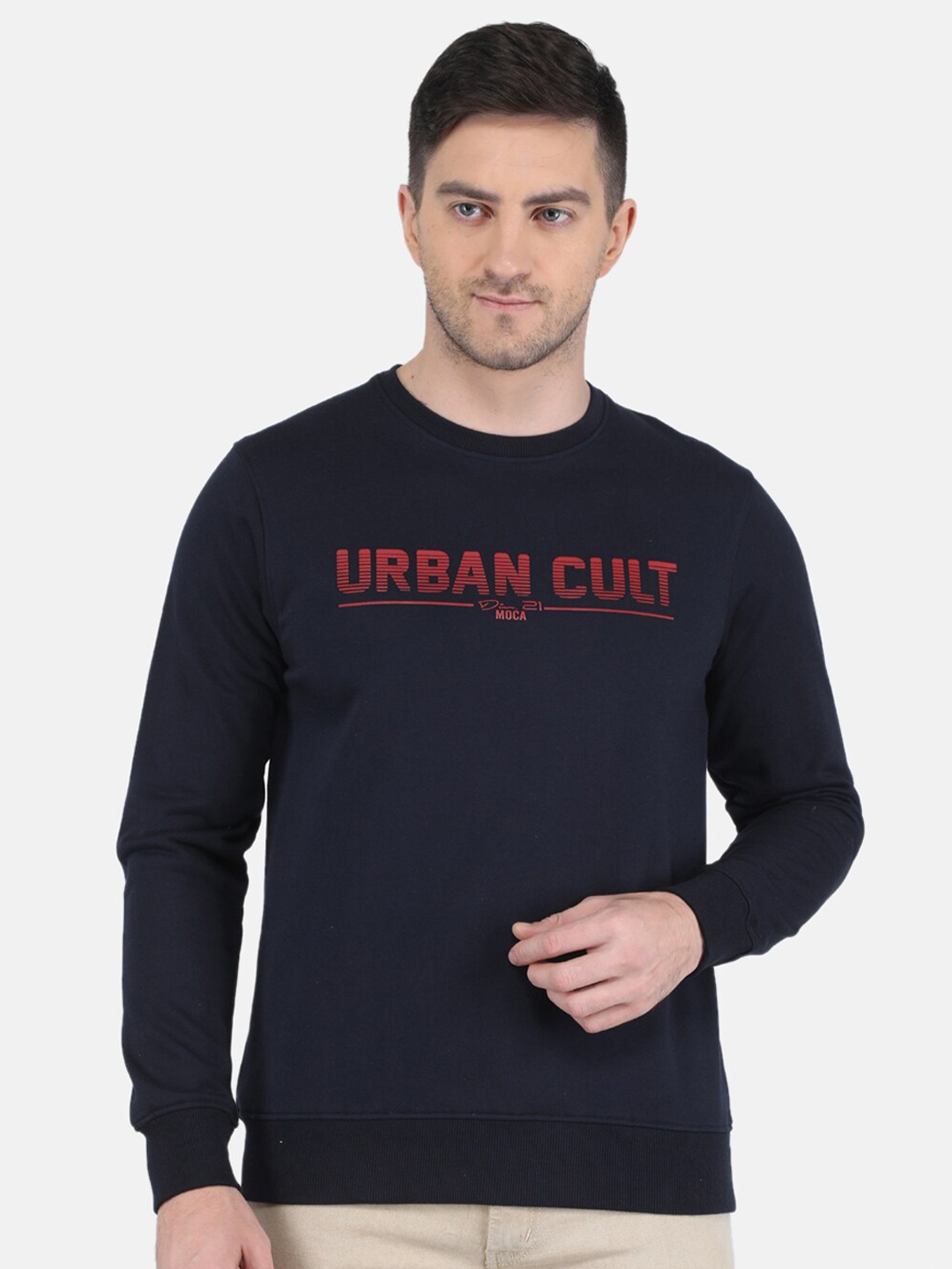 

Monte Carlo Men Cotton Printed Sweatshirt, Navy blue