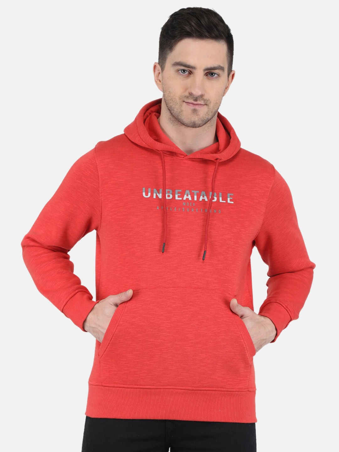 

Monte Carlo Men Cotton Printed Hooded Sweatshirt, Orange