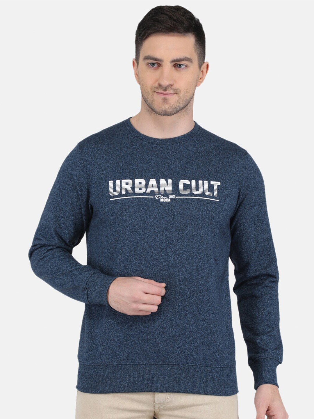 

Monte Carlo Men Cotton Printed Sweatshirt, Blue