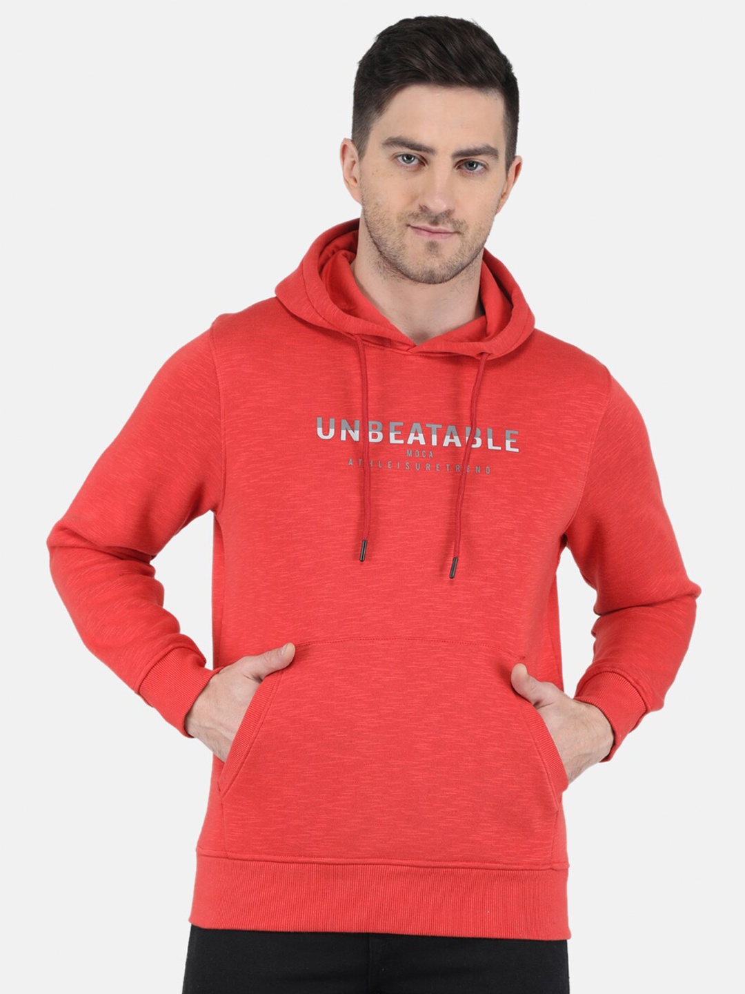 

Monte Carlo Men Cotton Printed Hooded Sweatshirt, Orange