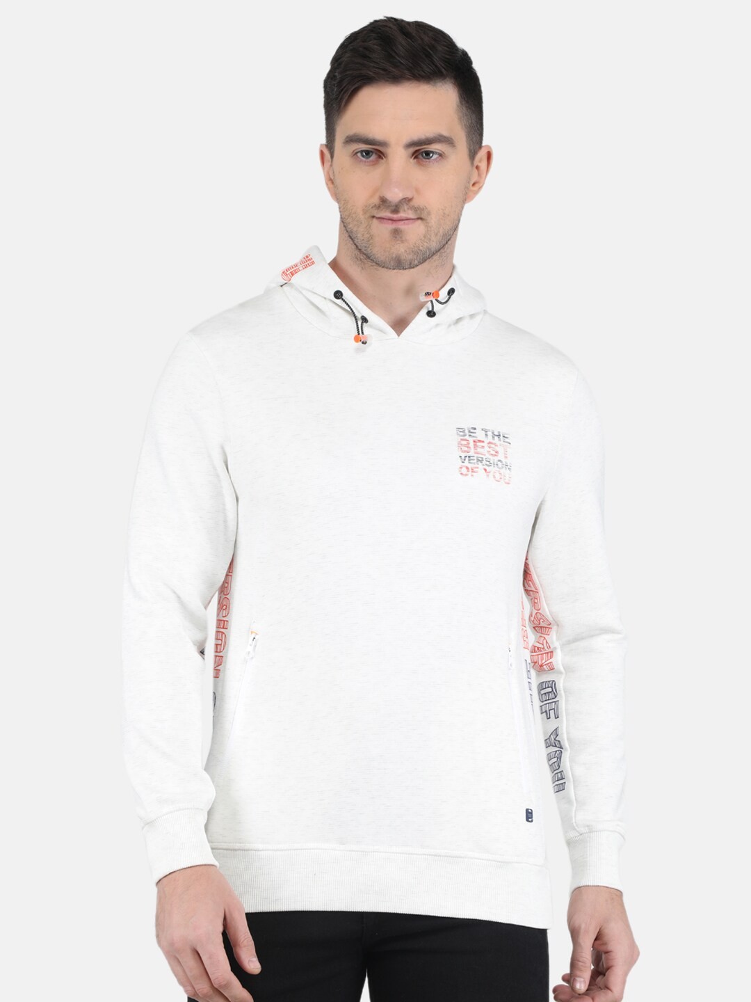 

Monte Carlo Men Cotton Hooded Sweatshirt, Off white