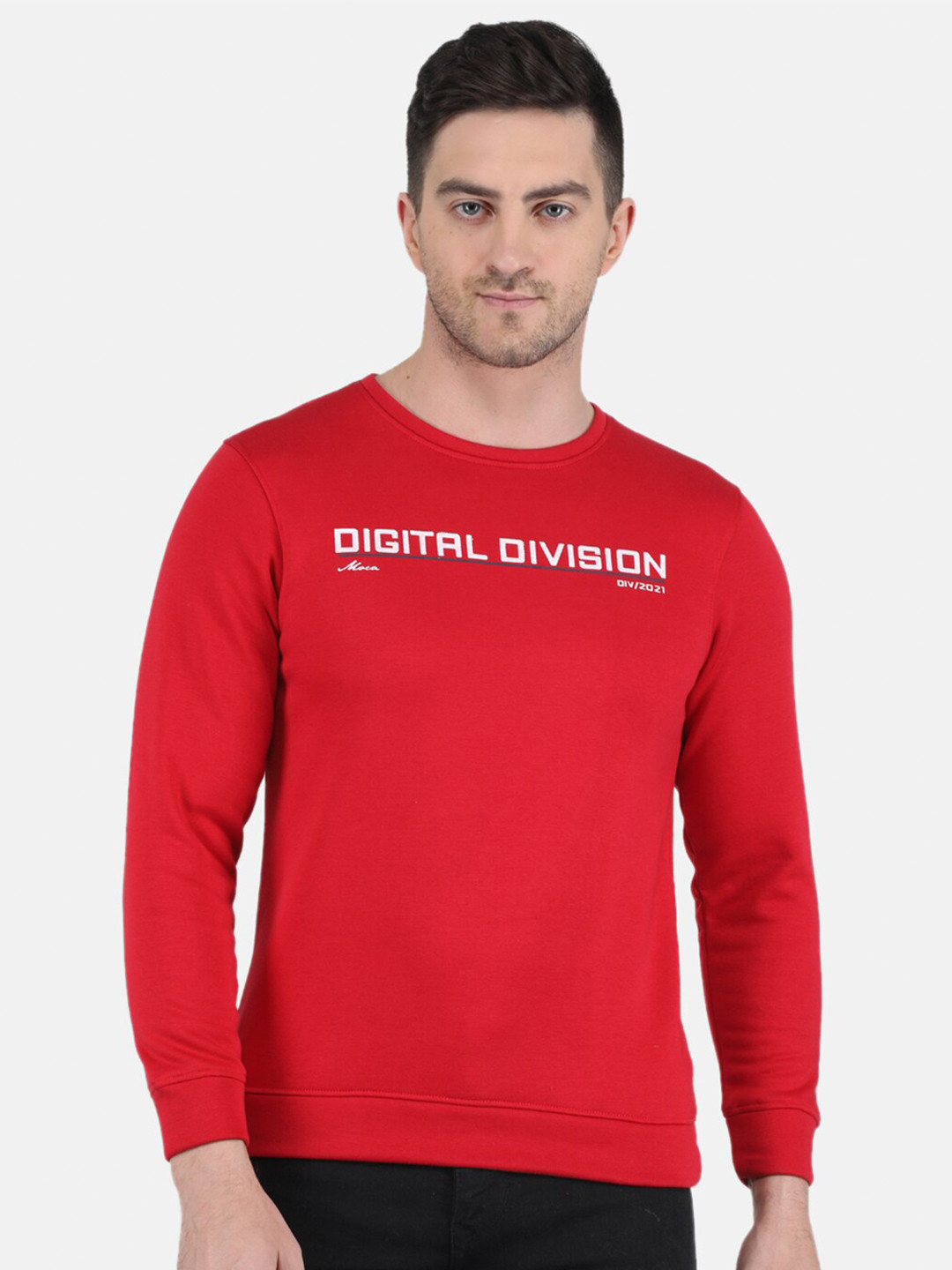 

Monte Carlo Round Neck Pullover Sweatshirt, Red