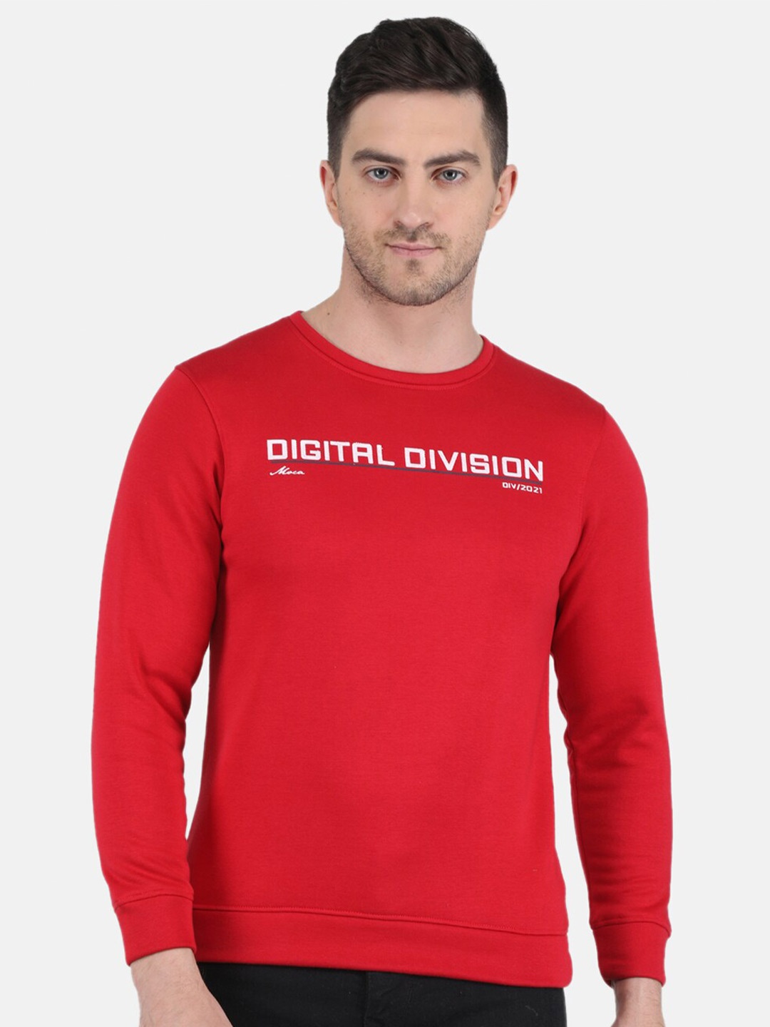 

Monte Carlo Round Neck Pullover Sweatshirt, Red