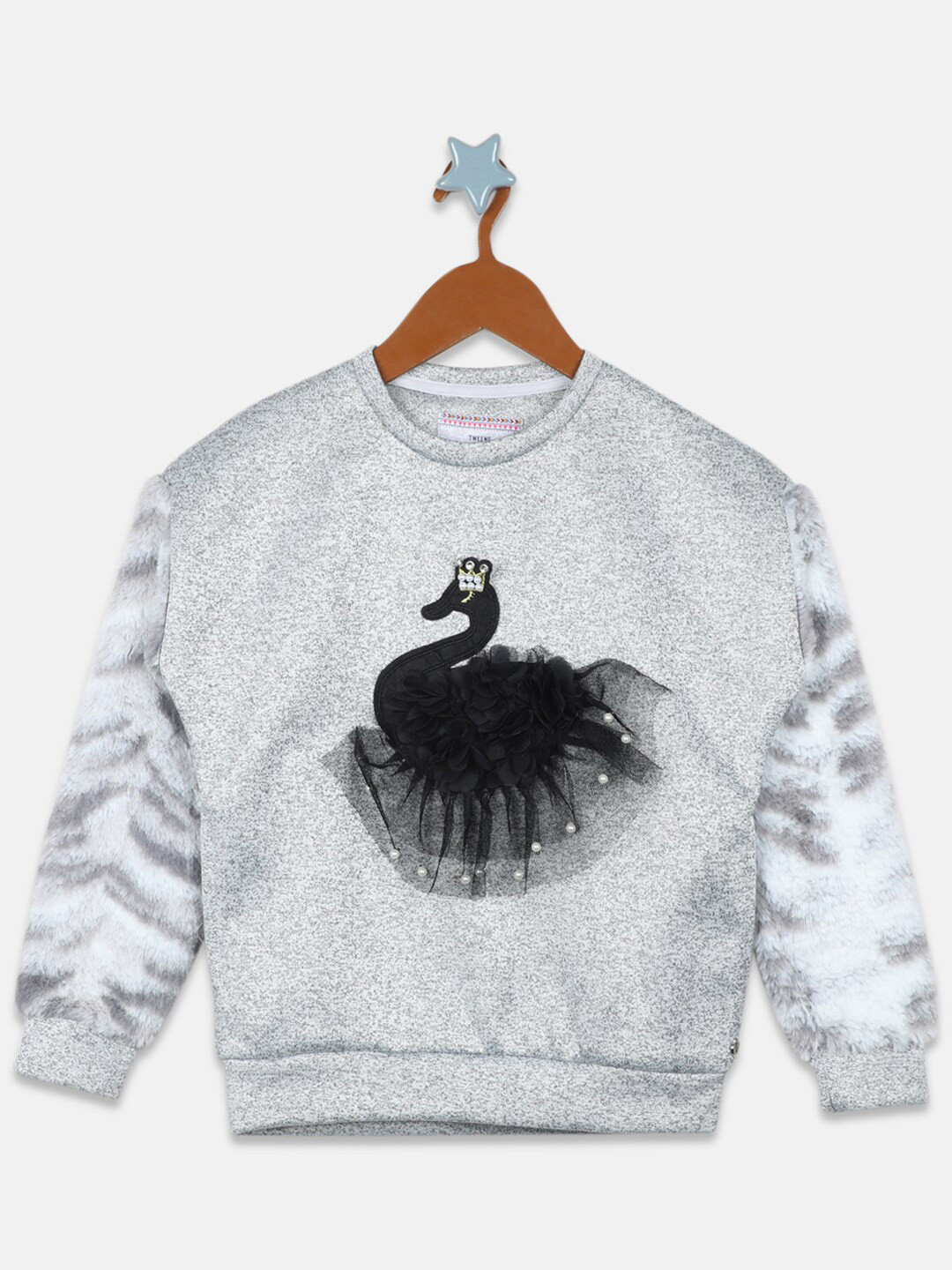 

Monte Carlo Girls Grey Printed Sweatshirt