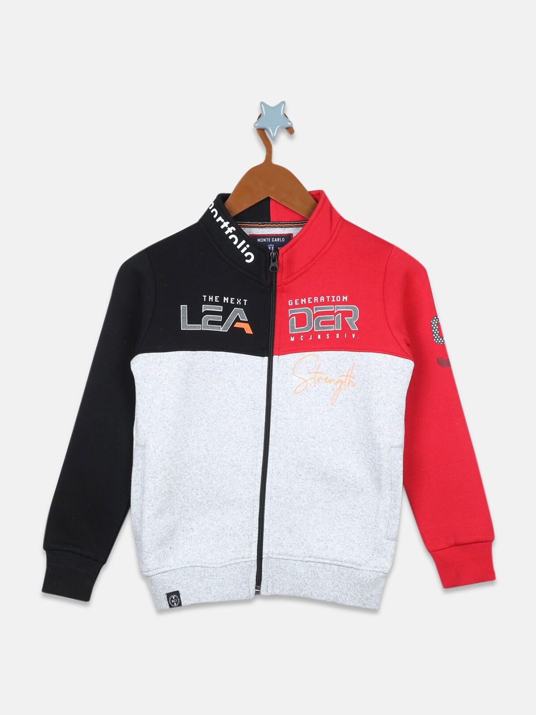 

Monte Carlo Boys Cotton Colourblocked Sweatshirt, Black