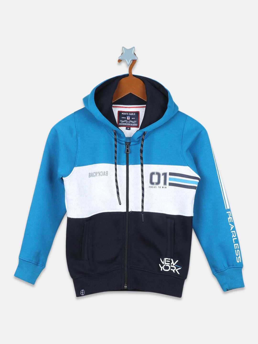 

Monte Carlo Boys Cotton Colourblocked Sweatshirt, Blue