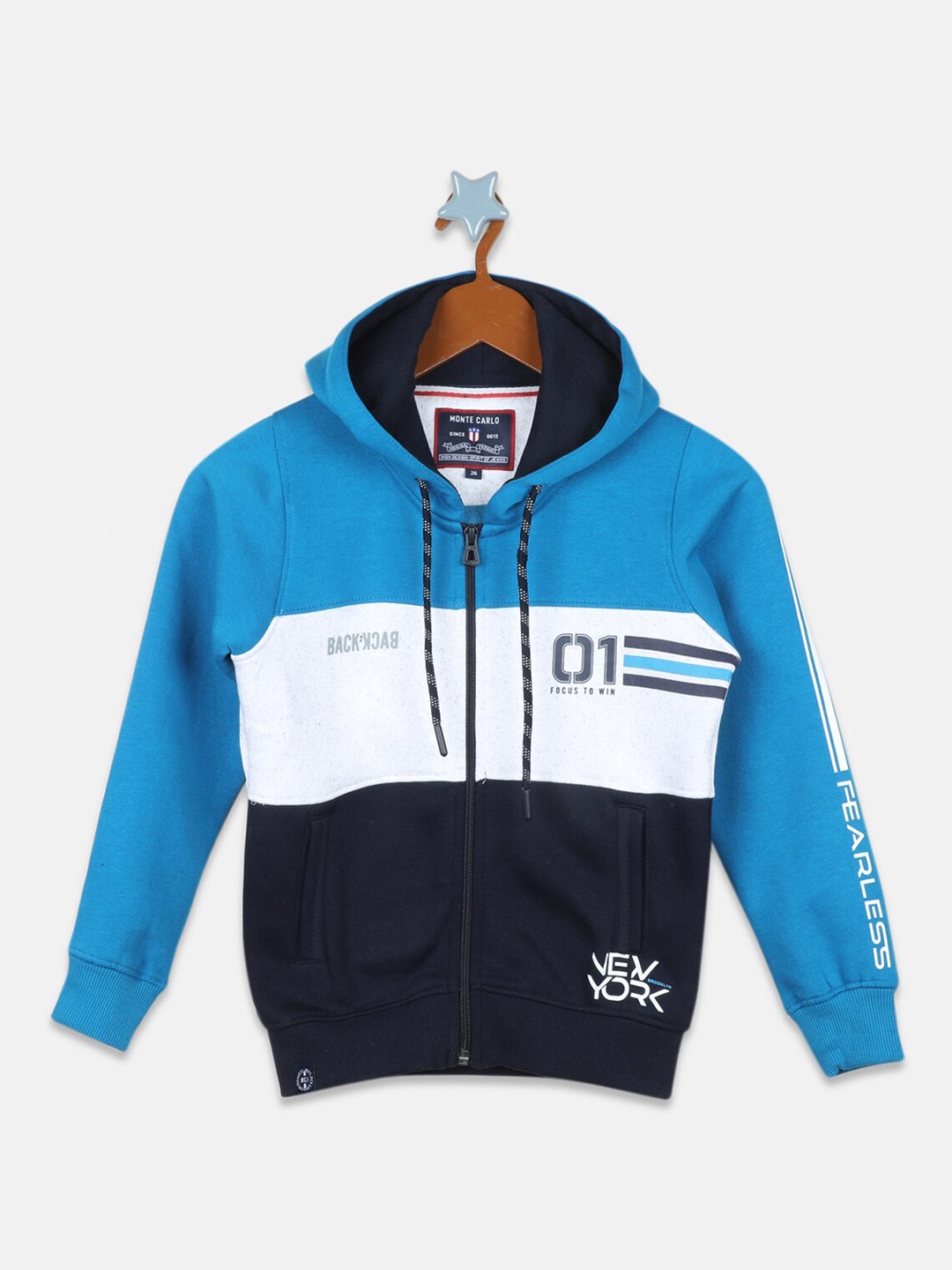 

Monte Carlo Boys Cotton Colourblocked Sweatshirt, Blue