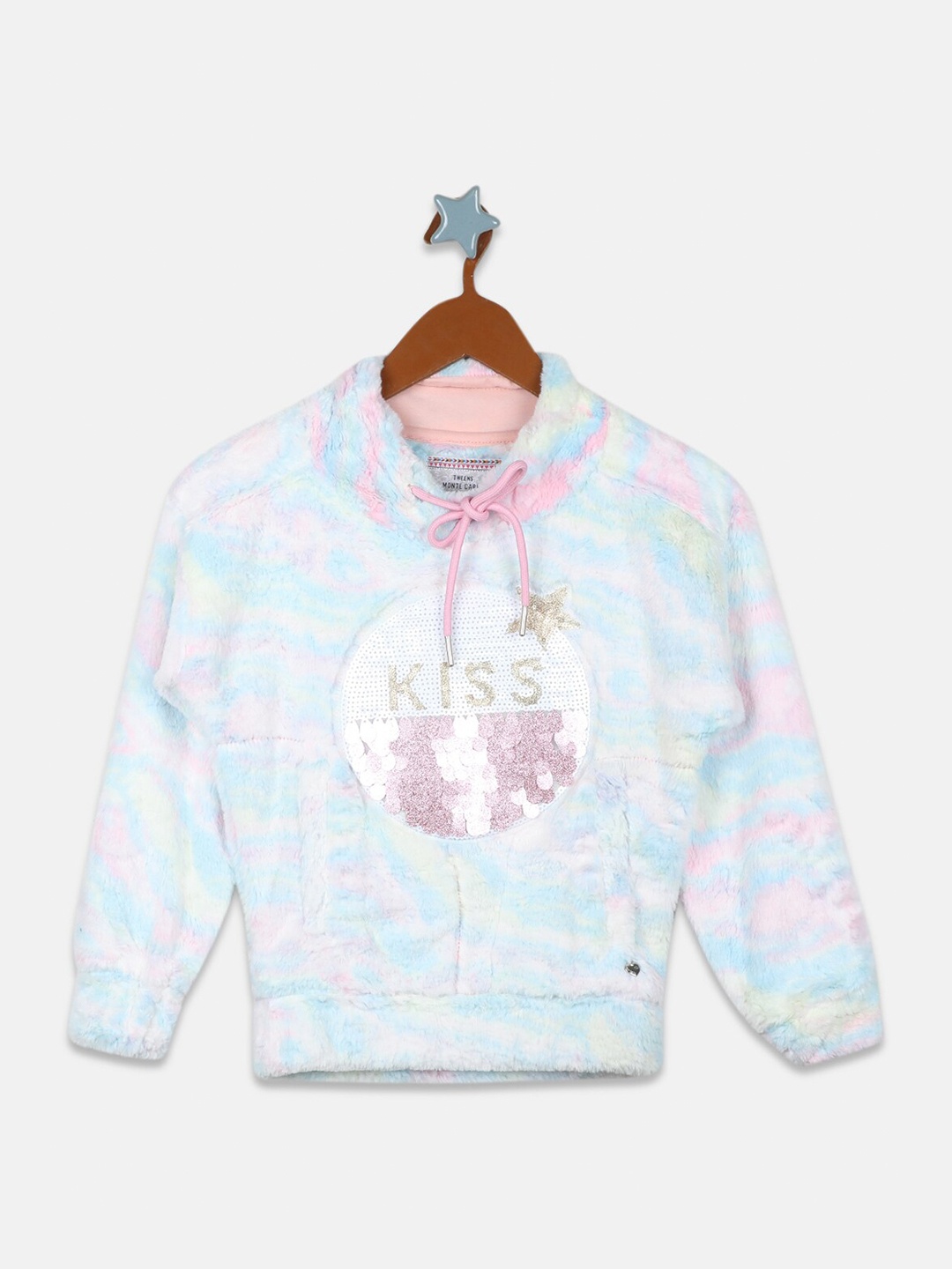 

Monte Carlo Girls Printed Cotton Sweatshirt, Pink