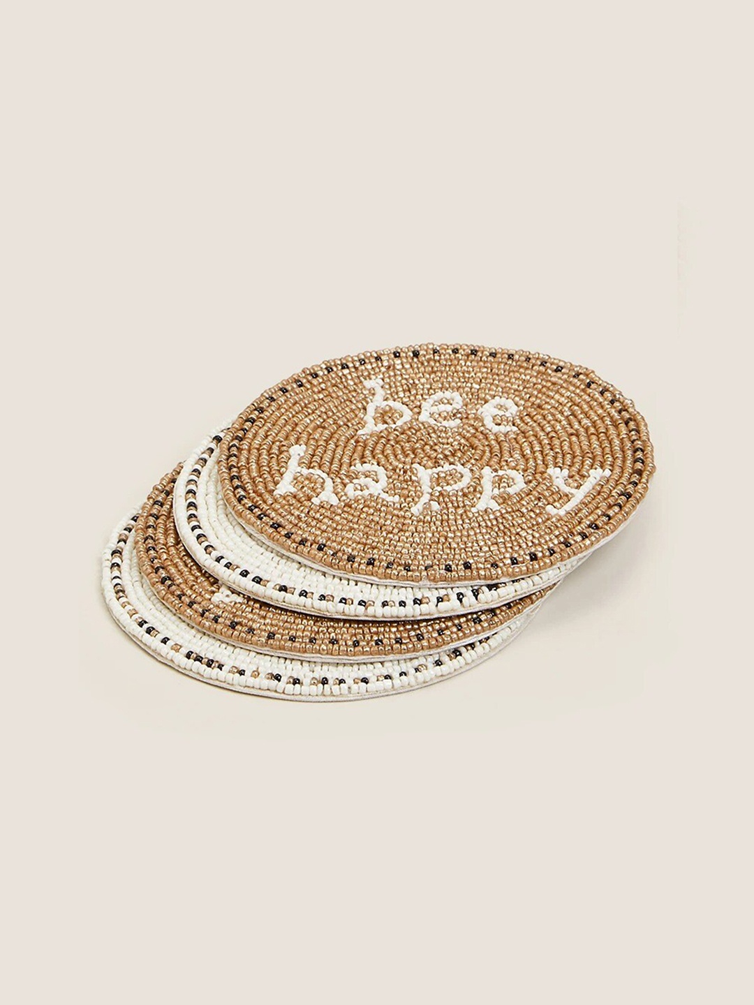 

Marks & Spencer Set of 4 Beaded Coasters, Brown