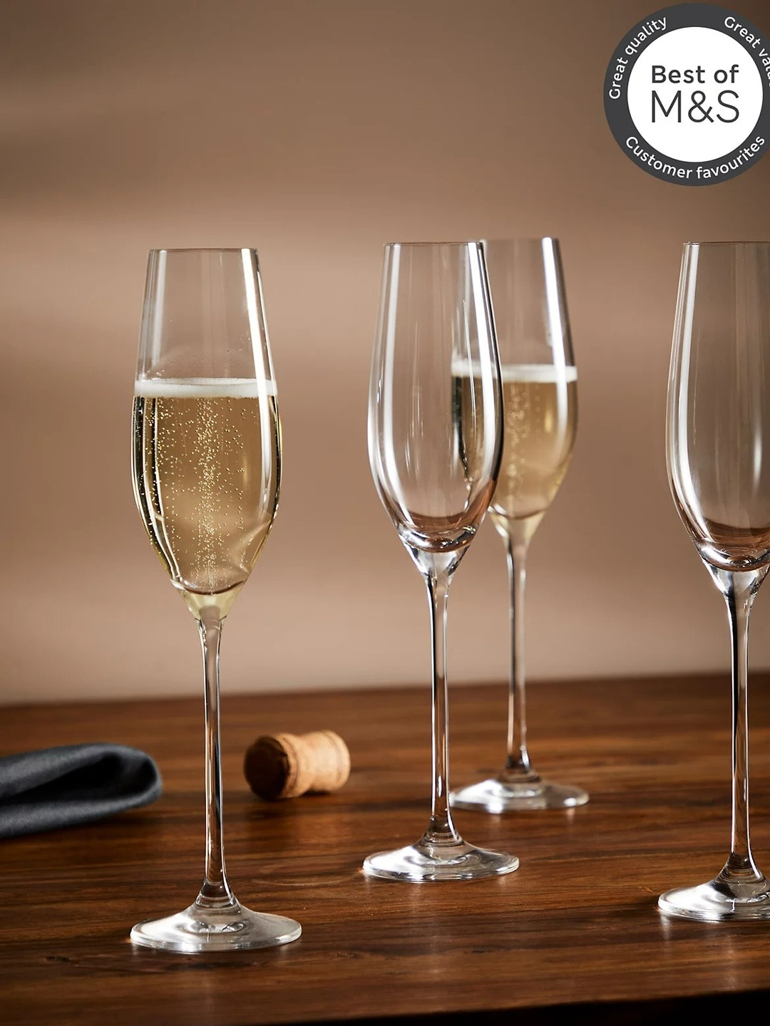 

Marks & Spencer Set Of 4 Transparent Wine Glasses