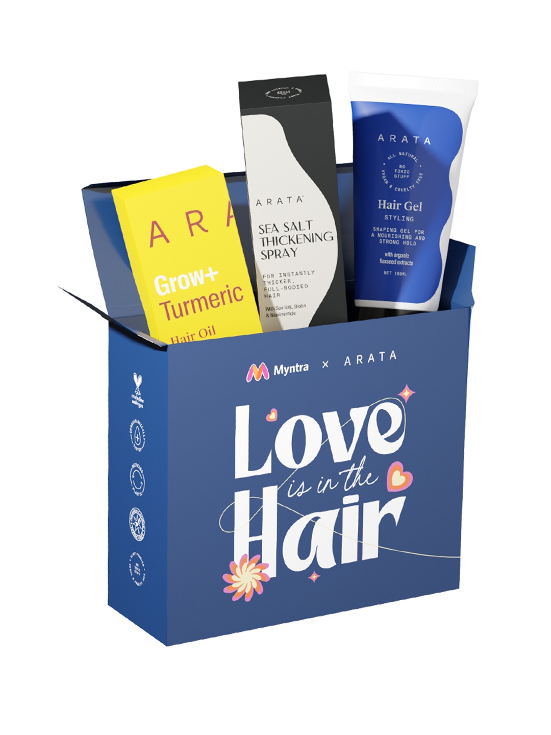 

ARATA Set Of 3 Love Is In The Hair Nourishment & Care Styling Gift Set, Transparent