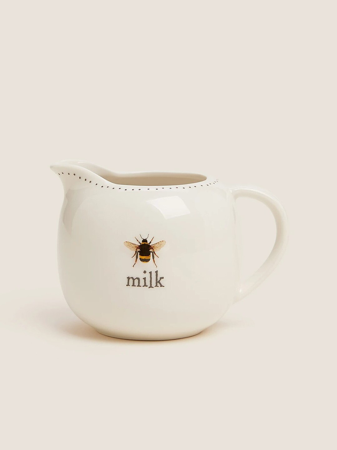 

Marks & Spencer Cream & Black Bee Printed Milk Jug