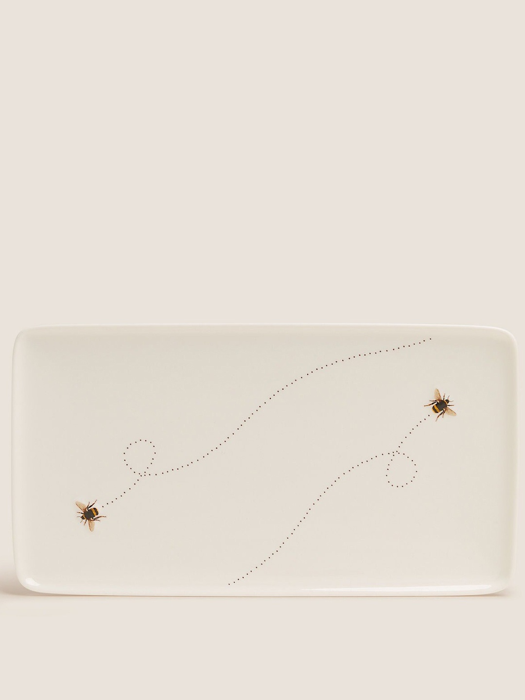 

Marks & Spencer Bee White Rectangular Ceramic Platter