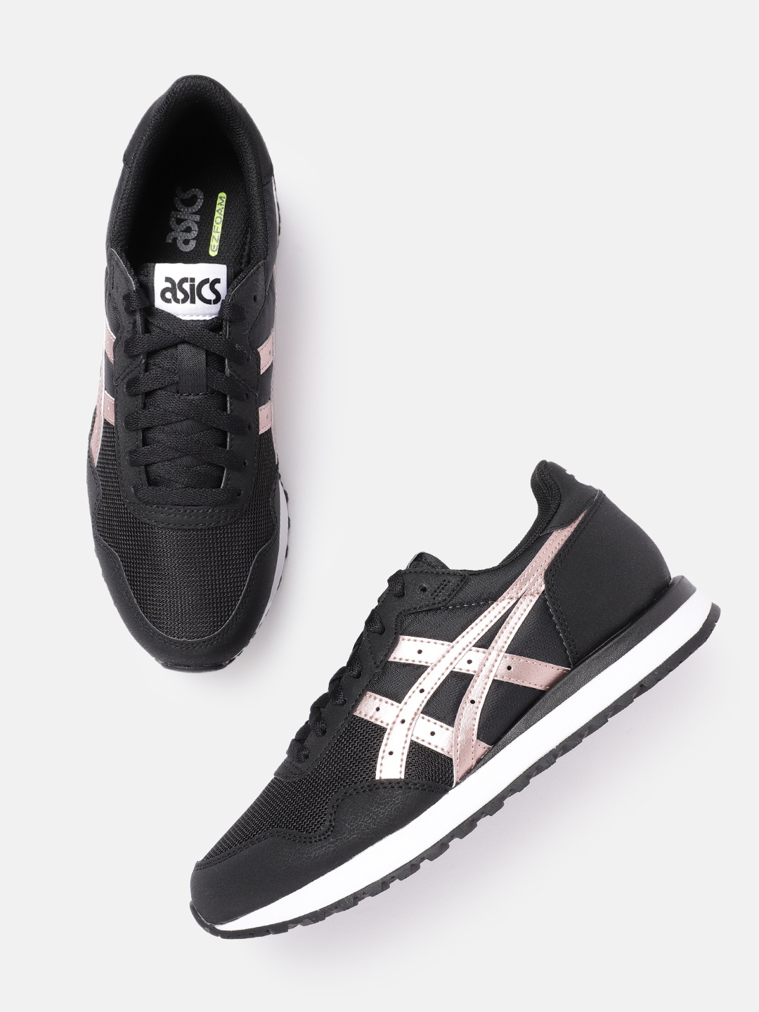 

ASICS Women Woven Design Tiger Runner II Sneakers, Black