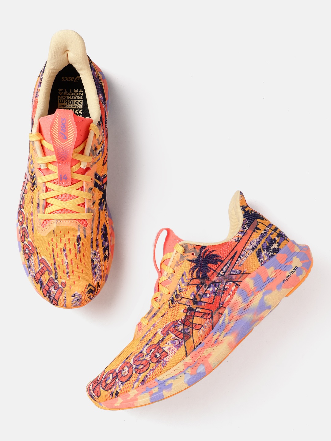 

ASICS Women Woven Design Noosa Tri 14 Running Shoes, Orange