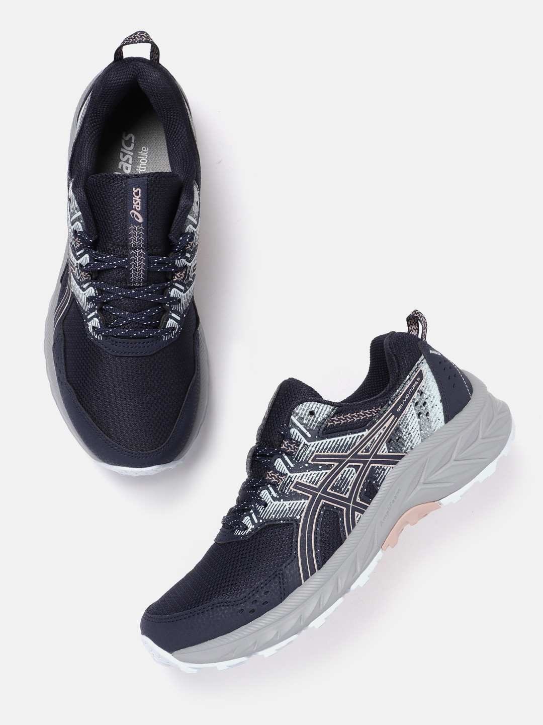 

ASICS Women Woven Design Gel-Venture 9 Running Shoes, Navy blue