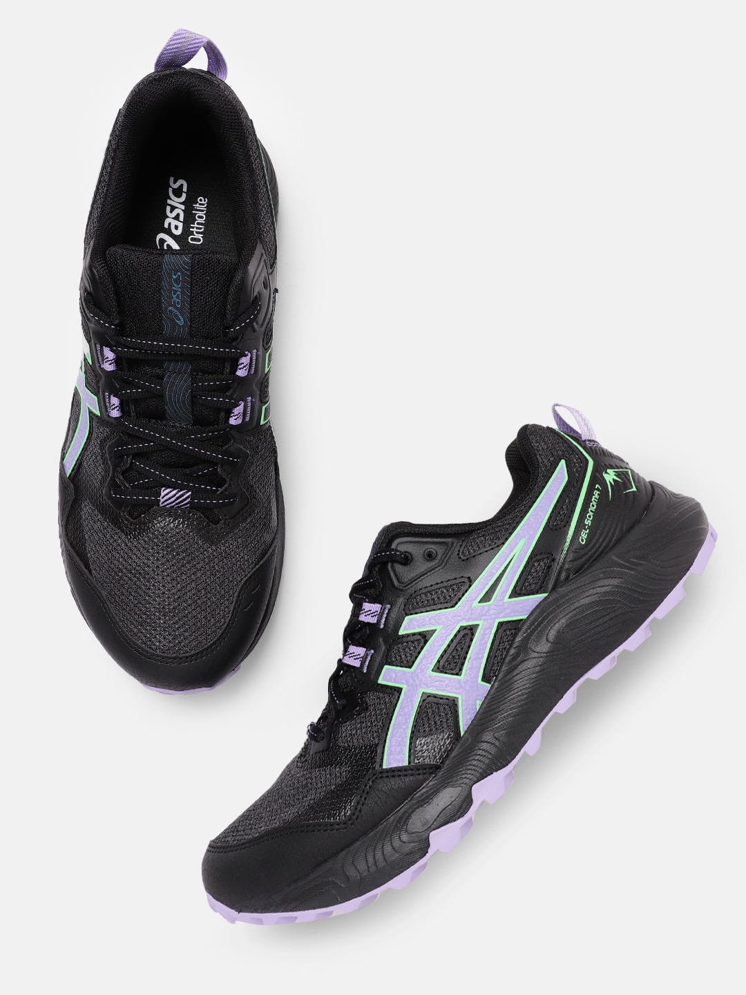 

ASICS Women Woven Design Gel-Sonoma 7 Running Shoes, Black