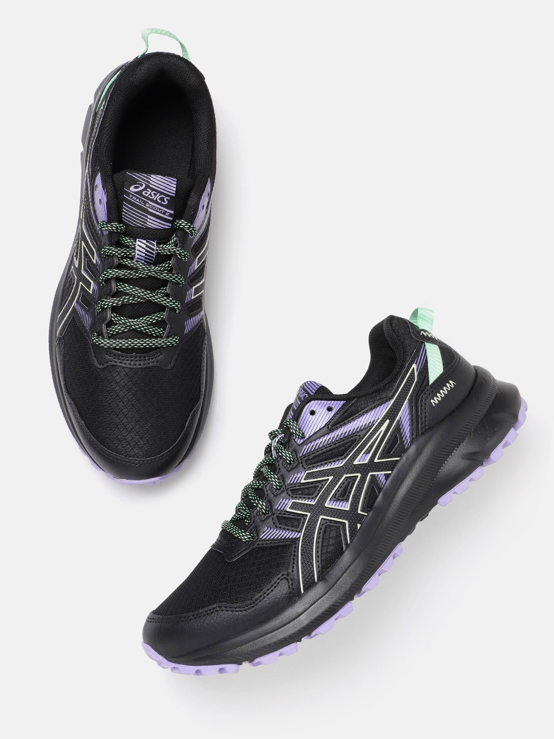 

ASICS Women Brand Logo Detail Trail Scout 2 Running Shoes, Black