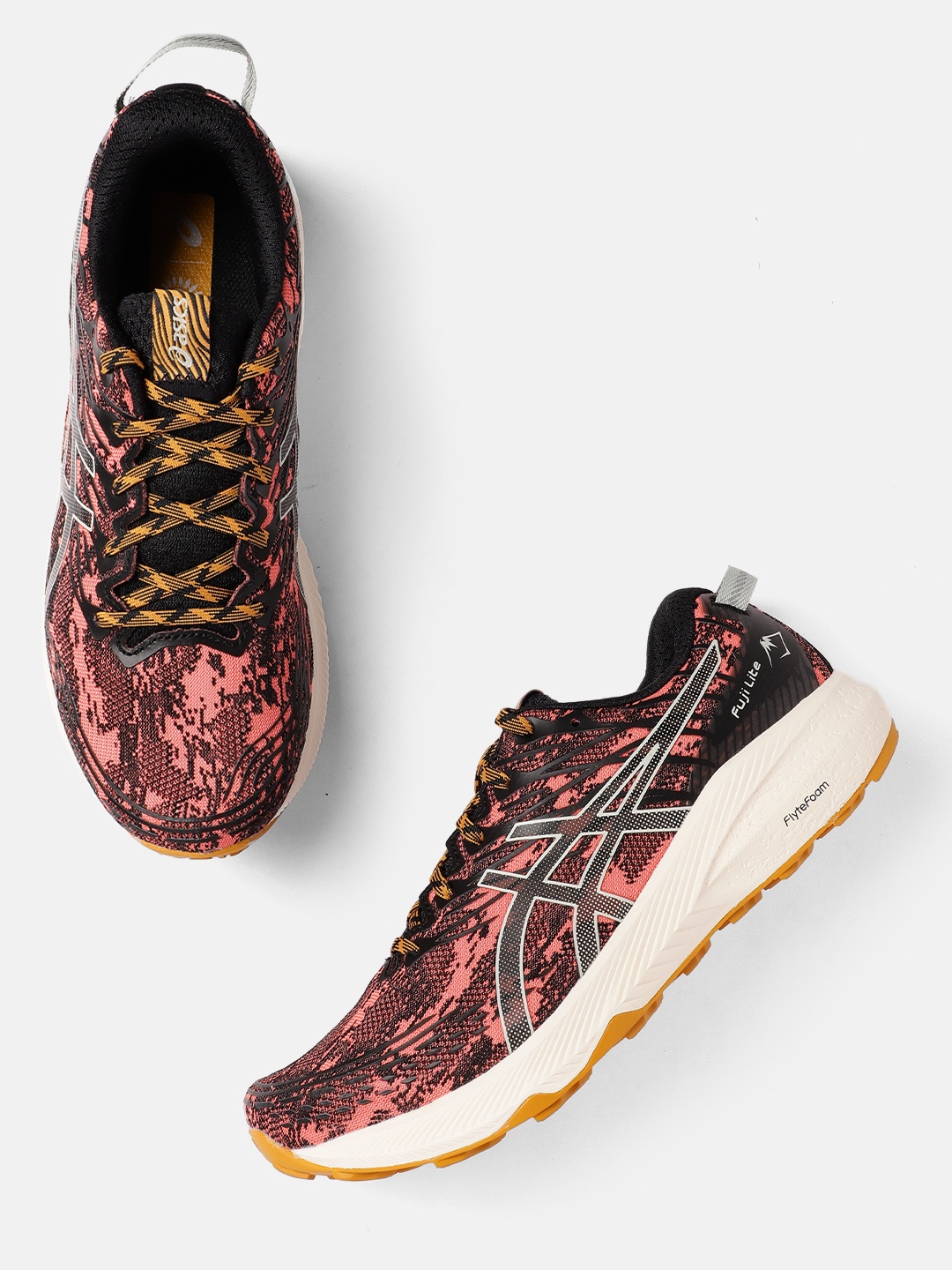 

ASICS Women Woven Design Fuji Lite 3 Running Shoes, Peach