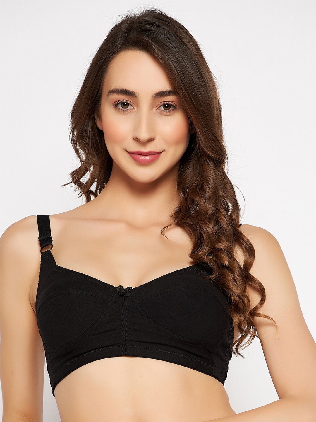 

Clovia Cotton Solid Bra, Black