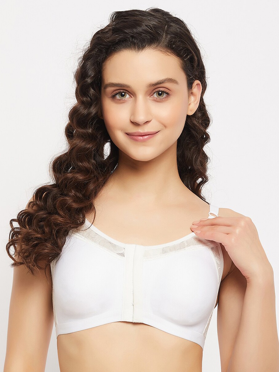 

Clovia Lightly Padded Cotton Bra, White