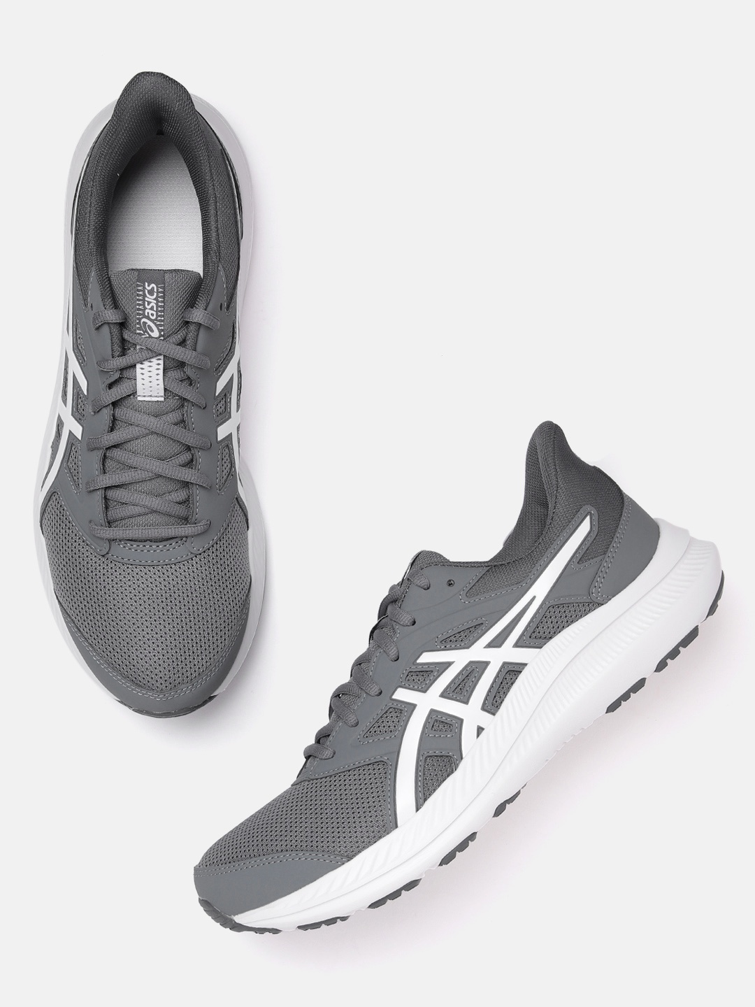 

ASICS Men Woven Design Jolt 4 Running Shoes, Grey