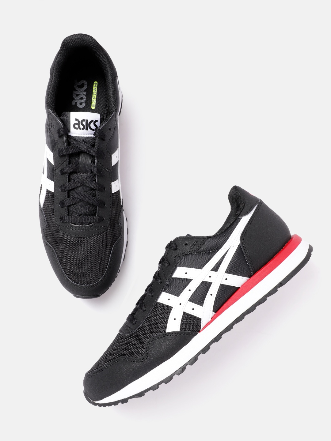 

ASICS Men Woven Design Tiger Runner II Sneakers, Black