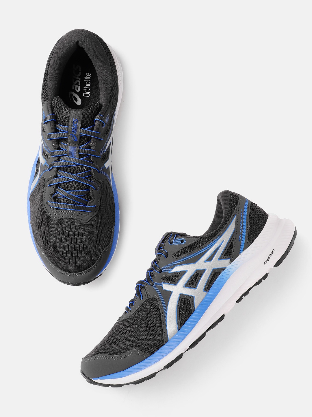 

ASICS Men Woven Design Gel-Windhawk 4 Running Shoes, Black