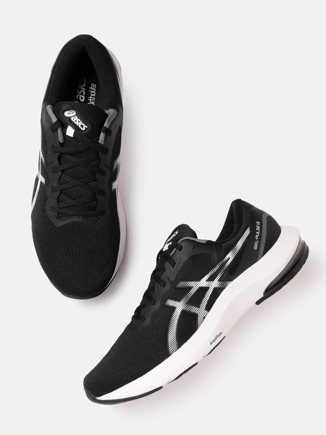 

ASICS Men Woven Design Gel-Pulse 13 Running Shoes, Black