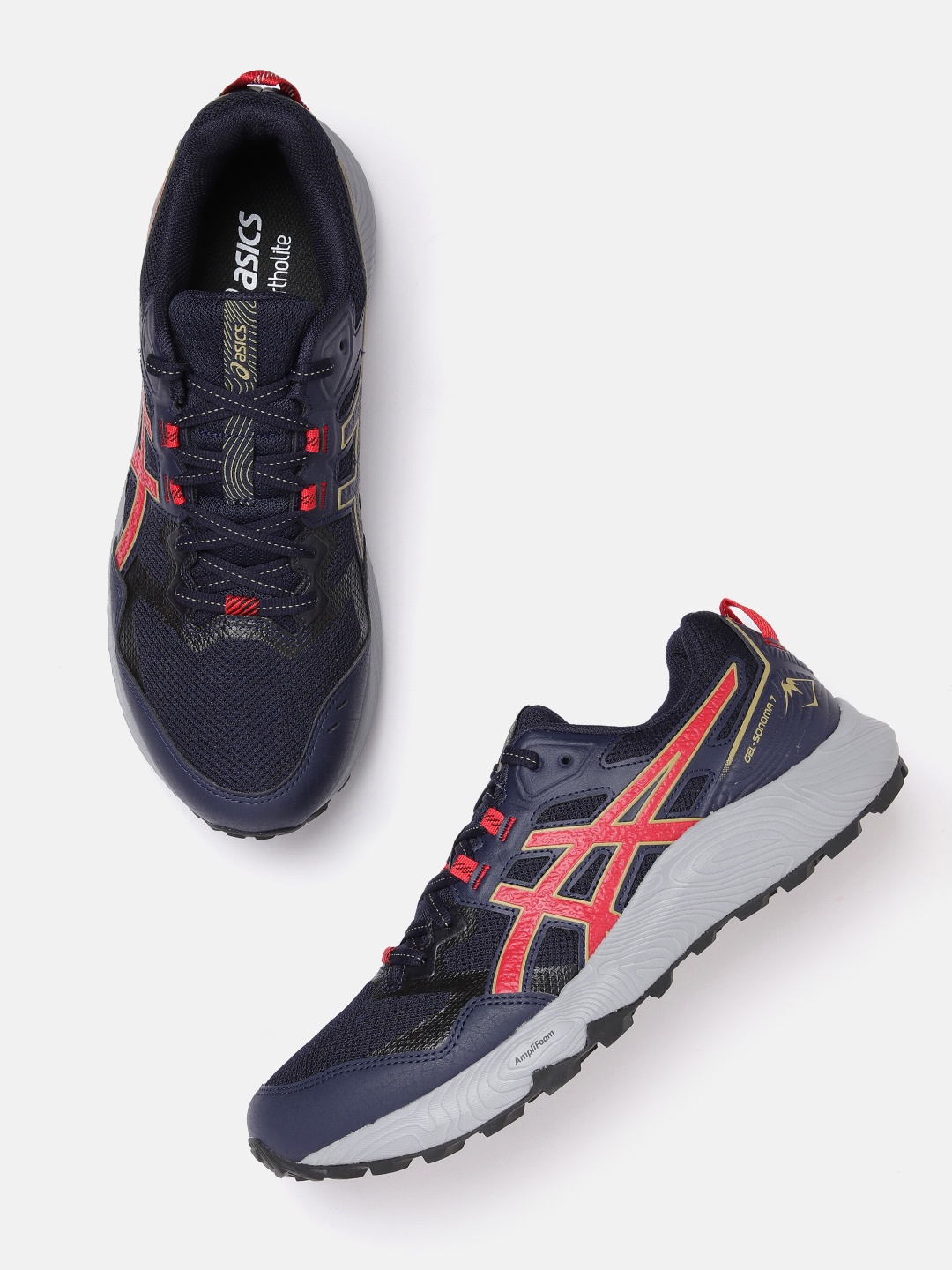 

ASICS Men Woven Design Gel-Sonoma 7 Running Shoes, Navy blue