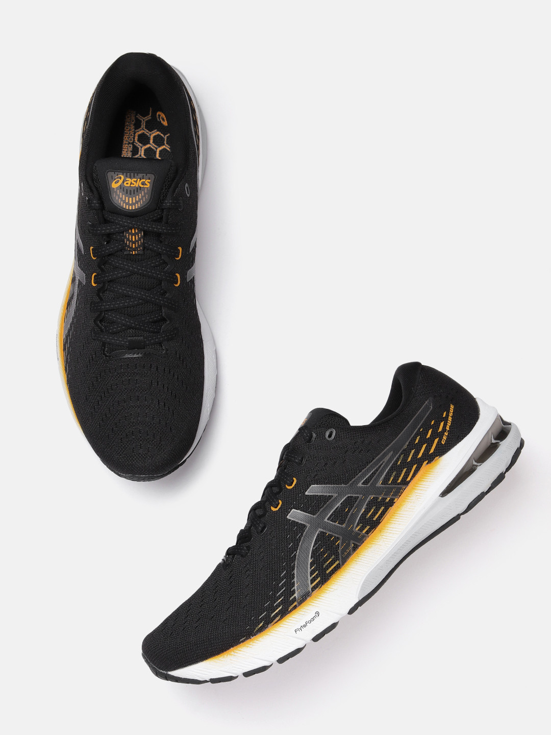 

ASICS Men Woven Design Gel-Pursue 8 Running Shoes, Black