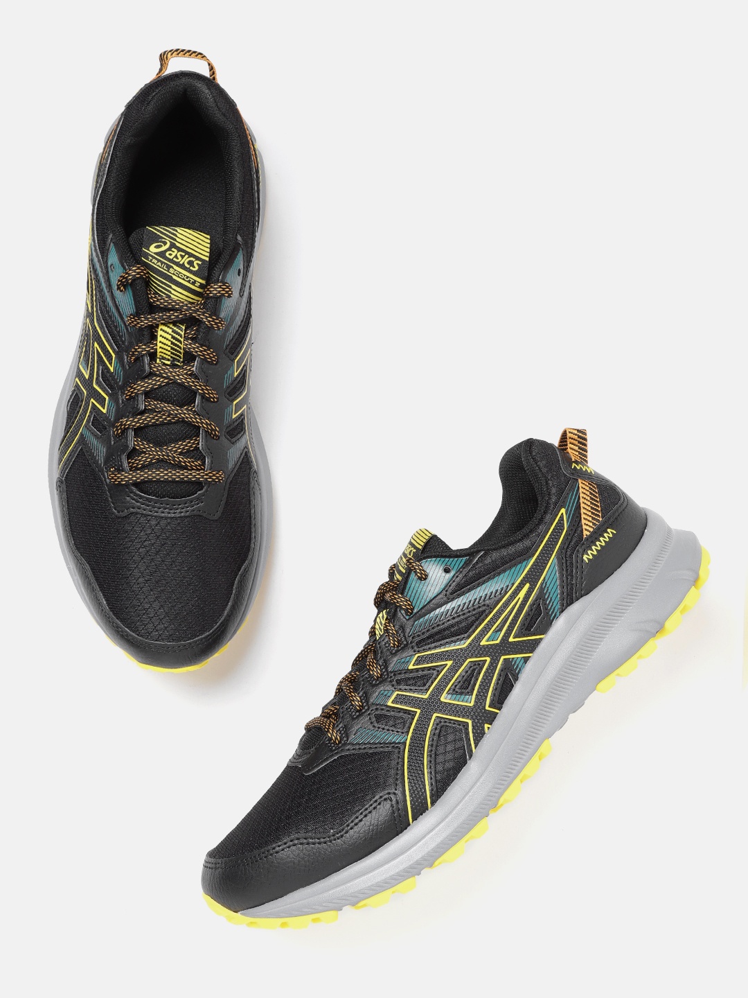

ASICS Men Brand Logo Detail Trail Scout 2 Running Shoes, Black