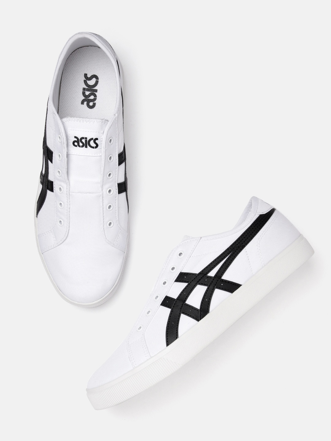 

ASICS Unisex Brand Logo Printed Ortholite Classic CT Slip-on Sneakers, White