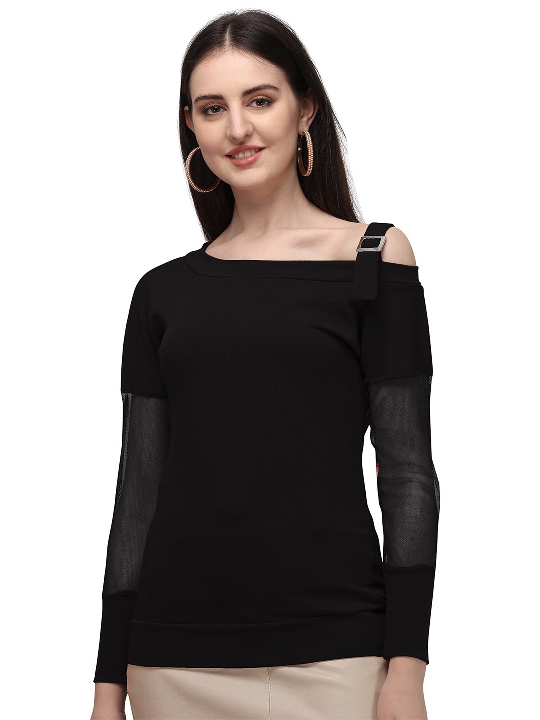 

Amrutam Fab Black Crepe Top