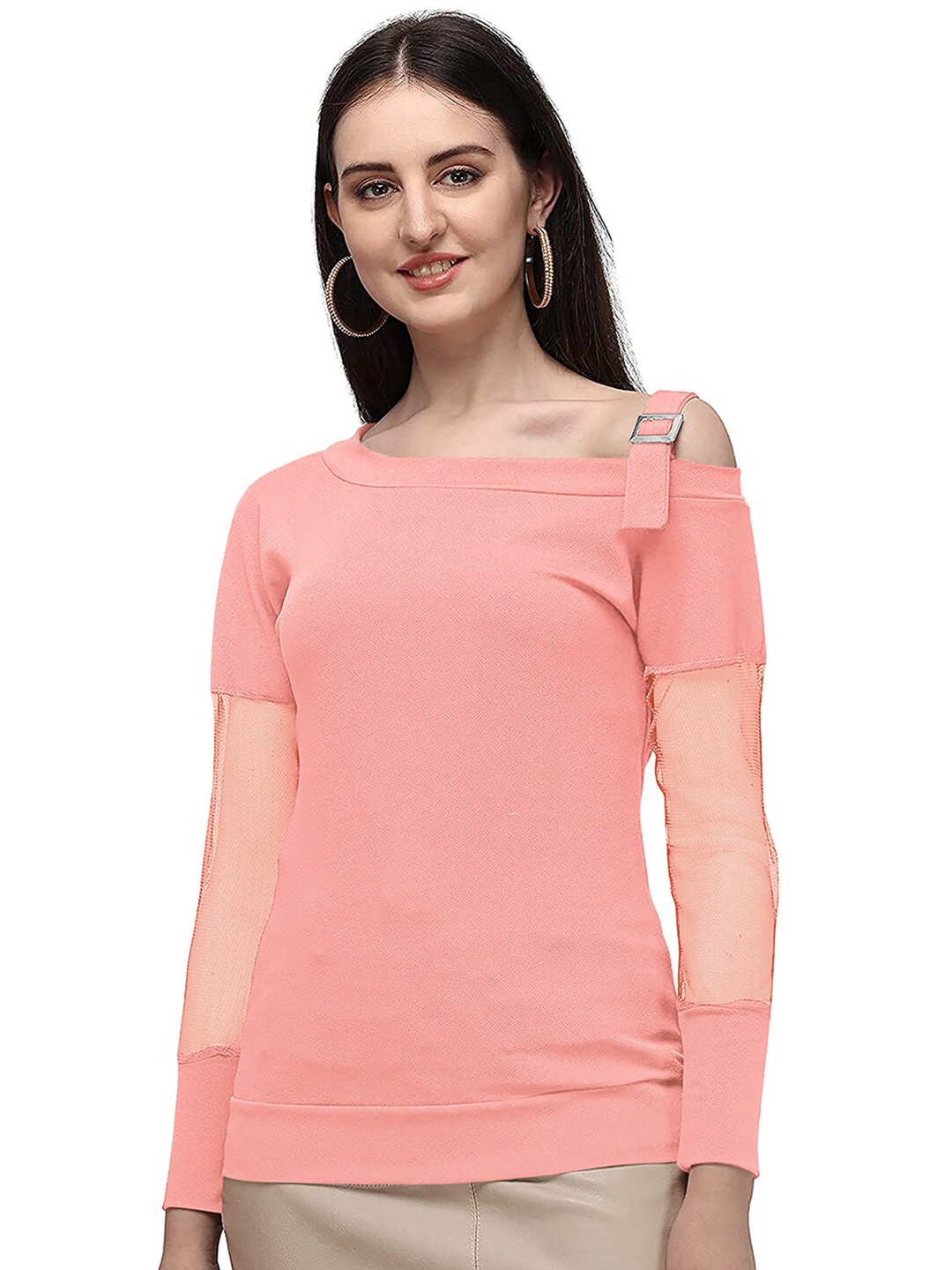 

Amrutam Fab Pink Crepe Top