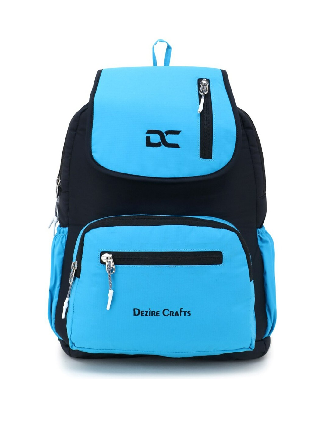 

Dezire Crafts Unisex Colourblocked Water Resistant Backpack, Blue